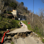 Una frana nella regione Marche