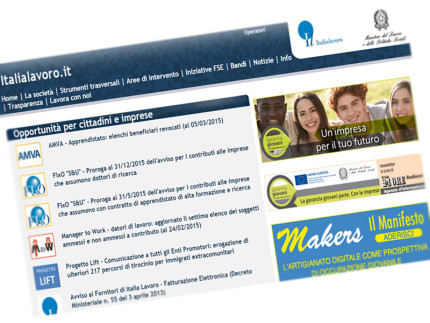 Home page di Italia Lavoro