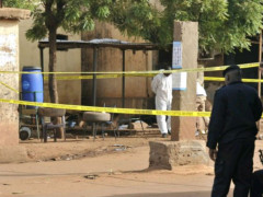 Una scena dell'attentato in Mali a Bamako