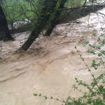 Il fiume Ete Morto in piena