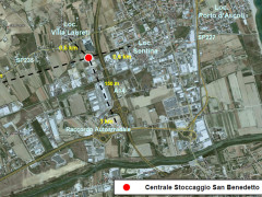 mappa dello stoccaggio del gas a San Benedetto del Tronto