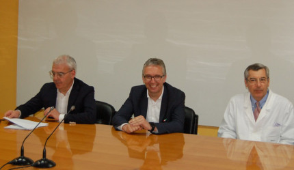 Carancini, Ceriscioli e Morgagni alL'inaugurazione del Laboratorio di elettrofisiologia cardiologica dell’ospedale di Macerata