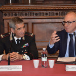 Unimc e Carabinieri: convenzione per la formazione del personale: il generale Favarolo (sx) e il rettore Lacché (dx)