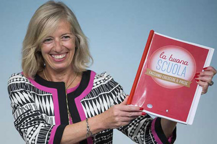 Il ministro all'istruzione Stefania Giannini presenta la riforma del sistema scolastico "La buona scuola"