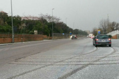 La neve a Collemarino nella mattinata di giovedì 5 gennaio