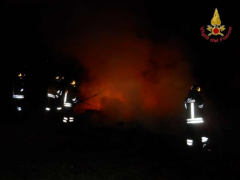 Incendio alla stazione di servizio