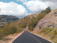 Lavori sulla strada Forcella