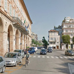 Il municipio di Civitanova Marche e parte della piazza XX Settembre
