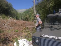 Carabinieri Forestali in località Infernaccio di Montefortino