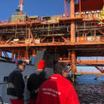 Vigili del Fuoco nei pressi della piattaforma Barbara F