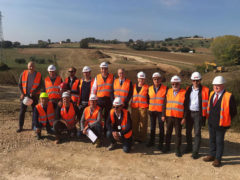 Sopralluogo Ceriscioli, Cesetti, Giacinti nel cantiere del nuovo ospedale di Fermo