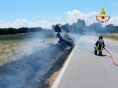 Incendio a Monte San Vito