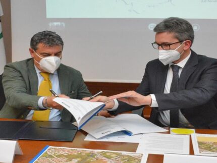Ciclovia del Metauro, firma del protocollo Regione Marche - Comune di Fano
