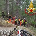 Soccorso a ciclista infortunato