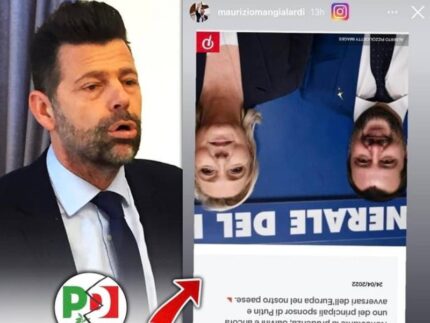 Post su Instagram pubblicato da Maurizio Mangialardi su Matteo Salvini