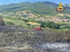 Incendio nei pressi di Carpegna