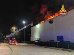 Incendio a Pollenza