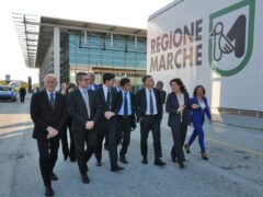 Sopralluogo dei viceministri Rixi e Bignami all'aeroporto Raffaello Sanzio