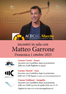 Matteo Garrone in tour nelle Marche