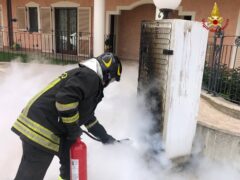 Incendio di un frigorifero a San Benedetto