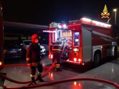 Incendio di un'officina a Civitanova