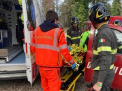 Ciclista soccorso ad Ascoli