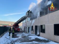 Incendio in un'azienda di Castelfidardo che produce fisarmoniche