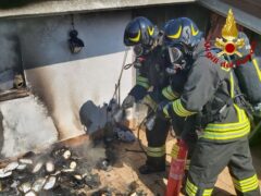 Incendio a Porto Recanati