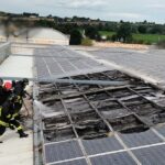 Incendio di pannelli fotovoltaici a Monsano