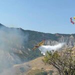 Incendio nei dintorni di Ascoli