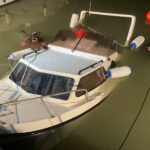 Barca parzialmente affondata al porto di Senigallia