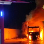 Incendio di un camion a San Benedetto