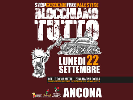 Blocchiamo tutto - Manifestazione pro-Palestina ad Ancona