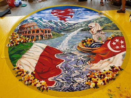 Infiorata di Montefiore dell'Aso a Singapore