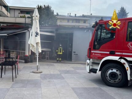 Incendio in un bar di Centobuchi