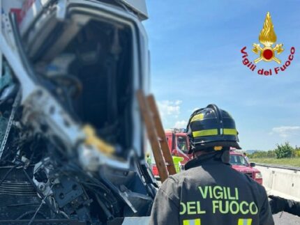 Incidente sull'A-14 tra Fano e Marotta