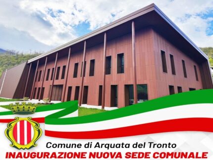 Inaugurazione nuovo municipio di Arquata del Tronto