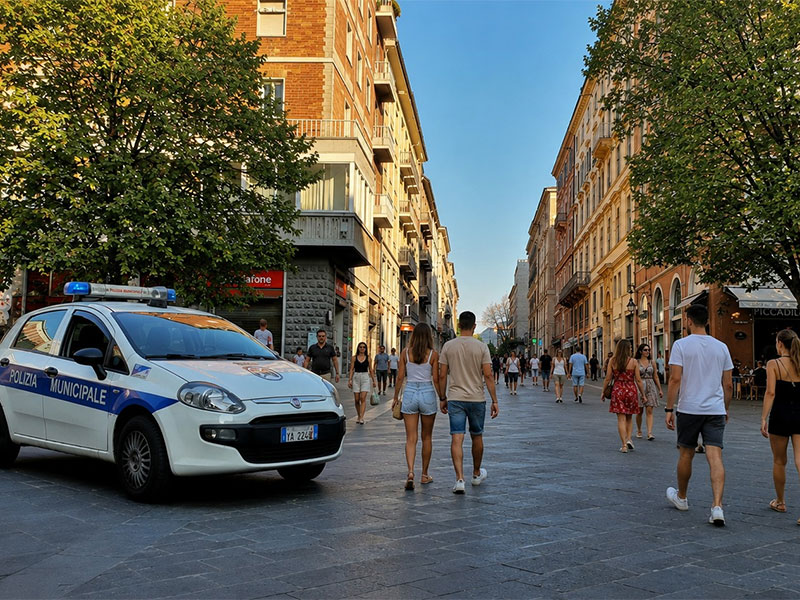 Polizia Municipale, pattuglia in centro storico