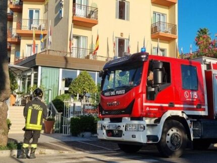 Incendio in un hotel di Grottammare